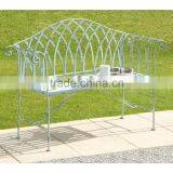 Gothic Style White Cast Iron Bench thumbnail-6