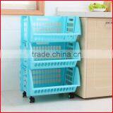 Plastic Stacking Stackers Storage Baskets Veg Rack 3 Tier Vegetable