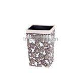 Plastic Medium Rectangle Leather Wraped Cheap Trash Can for Hld With Open Top Button 11L thumbnail-5