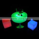 High 106CM LED Remote Round Table/ Hot Sell LED Rechargeable Round Coffee Table/LED Outdoor Lawn Round Cocktail Table thumbnail-3