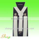 Cheap Elastic New Fashion Design White Suspenders