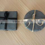 Natural Lazed Black Slate Coaster With Sea Shell Designs thumbnail-3