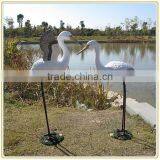 Custom Outdoor Garden Decor Fiberglass Large Egret Sculpture Factory thumbnail-1