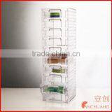 Clear Acrylic Organizer Tower With 10 Removable Drawers 10 Drawer thumbnail-3
