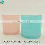 Sandblasting Color Blue Glass Votive Candle Holders thumbnail-3