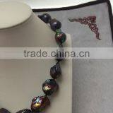 18-19 mm Black Baroque Freshwater Pearl Necklace thumbnail-3