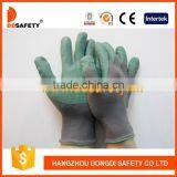 DDSAFETY Gery Nylon With Green PU Work Glove thumbnail-1