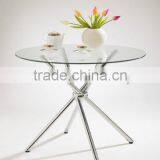 Round Glass Dining Bar Table