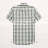 Plaids 100% Organic Cotton Yarn Dyed Shirt, Men Casual Short Sleeve Shirt thumbnail-2