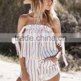 2017 Fashion Printing off Shoulder Top With Women Short New Design Ladies Suit thumbnail-2