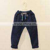 Spring Autumn Winter Children Linen/cotton Trousers Casual Pants Warm Elastic Waist Pants thumbnail-2