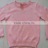 Latest Styles Girls Sweaters Pink Design School Sweaters Baby Sweater Design(BKNB1526) thumbnail-1