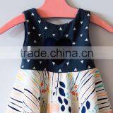 2017 New Arrival 100% Cotton Woven Printed Floral Kid Girls' Dress thumbnail-3