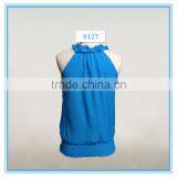 Ladies Casual Sleeveless Fashion Blouse Front Neck Design Top thumbnail-3