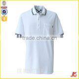 High Quality 100% Cotton Blank Short Sleeve Pure Color Polo Shirts With Pockets thumbnail-1