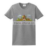 Rounded Hem 60% Cotton 40% Polyester Cheap Printing Muscle Fit t Shirt thumbnail-6