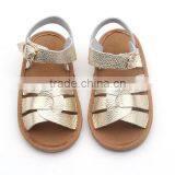 Wholesale Latest Design Leather Baby Kids Leather Rubber Sandals thumbnail-5