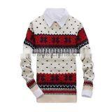 Christmas Mans Brand Clothes Norwegian Jacquard Patterned Tight Pullover Sweater for Wholesale thumbnail-4