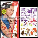 Colorful Kid Temporary Woodland Animal Tattoos White Temporary Tattoo thumbnail-1
