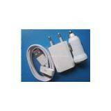 3-in-1 Car Charger for IPhone 4/iPad/Include EU Plug/Cable and Car USB Charger, 1,000mA Output Power thumbnail-1