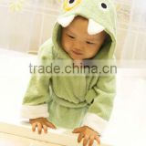 100% cotton breathable animal design baby bath robe/kids bath robes