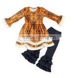 Girls Autumn Clothing Set Casual Patched on Knee Children Wear Fancy Kids Stylish Suits Wholesale Children's Boutique Clothing thumbnail-4