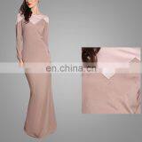 Modern Baju Kurung Long Sleeves Dress Beautiful Islamic Wear Muslim Women Suits thumbnail-2