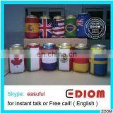 Durable Personalized Summit Deluxe Budget Fancy Edge Scuba Neoprene SBR Foam Rubber USA America UK Flag Magnetic Beer Can Cooler thumbnail-5