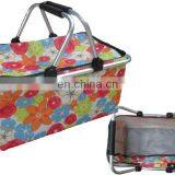 Fashion Flower Printing Picnic Basket thumbnail-1