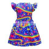 A0180# Girls Dress 2020 Summer Cotton Unicorn Print Clothes Kids Dress thumbnail-3