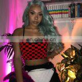 Hot Wholesale Nice Quality Women's Laides Sexy Plaid Spaghtti Strap Crop Top thumbnail-6