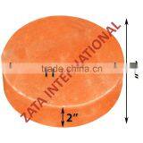 Himalayan Natural Round Rock Salt Tiles Plates Slabs Block Size 11 x 11 x 2 Inch for BBQ Barbecue Cooking Searing Serving thumbnail-1