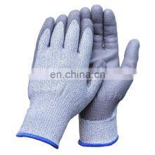 Cut Resistant HDPE Coated Gloves ANSI Level 5 Cut Resistance PU Palm Coated Mechanical Working Gloves For Glass Handling thumbnail-1