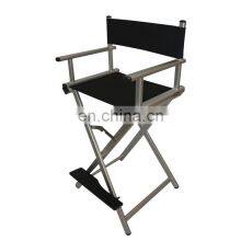 Minewill Black Folding Portable Make Up Chair Professional Custom Aluminium Makeup Artist Director Chair