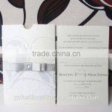 Luxury Custom Pocket Folds Lace Envelopes Invitation Cards Silver Wedding thumbnail-3