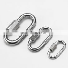JRSGS Top Quality Grade 304/316 Stainless Steel Quick Link Chain Link Fastener Snap Hook / Crabiner