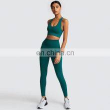 Workout High Waist Hot Sale Sportwear Suits Seamless Knitting Sets Sexy Women Yoga Set thumbnail-1