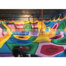 Commercial Colorful Indoor Crocheted Rainbow Climbing Net Spider Web Playground Equipment thumbnail-3