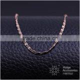 Wholesale Rare Coffee Gold Plated Flat Chain Jewelry Chain Decorative Chain Necklace thumbnail-1