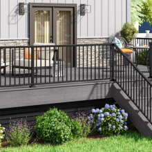 Easy-to-Install Modern Railing: Durable Aluminum Frame With Carbon Steel Panels for Villa Balconies thumbnail-2