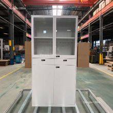 Factory Direct Wholesale Modern Metal Cabinet – Customizable Glass Door Steel Filing Cupboard for Commercial Office thumbnail-5