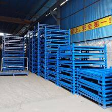 Commercial Warehouse Folding Stackable Storage Rack Industrial Collapsible Pallet Stacking Frame thumbnail-5