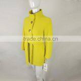 Wool Overcoat Autumn Winter Women Medium Long Wool O Neck Long Sleeve Wool Coat Plus Size thumbnail-5