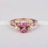 Wholesale Gold Filled Jewelry Rose Gold Alphabet Tourmaline Ring 2016 thumbnail-3