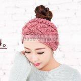 Fashion Ladies Vogue Magnetic Solid Color Stretchable Knitted Headband thumbnail-2