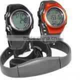Wholesale-Chest Strap Heart Rate Monitor Calories Pedometer Digital Pulse Sports Watch LCD Exercise Memory Mode Outdoor Water r thumbnail-6