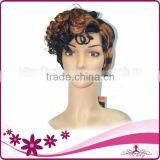 Holiday Promotion Double Color Color Synthetic Wig Cheap Synthetic Monofilament Wig thumbnail-1