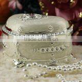 Luxury Handmade Custom Heart Shaped Sliver Plating European Style Lead Tin Zinc Alloy Metal Jewelry Box Accessories Gift Box thumbnail-4