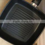 Cheap Price Aluminum Non-stick Mini Pans Black Color Grill Pans Square Pan Cookware With Bakelite Handle thumbnail-1