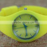 Bright Yellow Silicone Case and Bracelet Lady Fashion Watch thumbnail-2